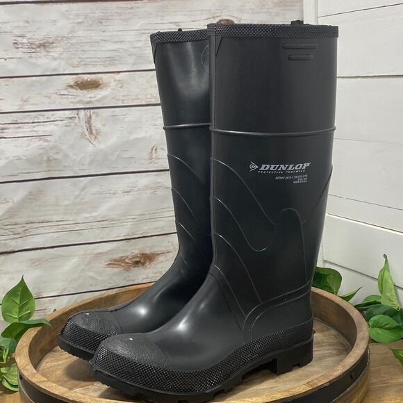 Dunlop Monarch 16" Steel Toe ASTM F 2413-11 Rubber Work Boots Men 9 Women 11 - Picture 1 of 10